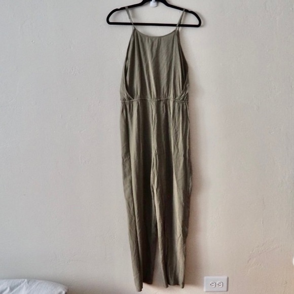Forever 21 Light Olive green Spaghetti Strap Drawstring Jumpsuit - Picture 5 of 6
